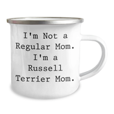 Russell Terrier Dog Mom Funny Gift for Dad's Camping Adventure, I'm Not A Regular Mom. I'm A Russell Terrier Mom. Camping Mug, Father's Day Unique Gifts from Men to Family - Image 2